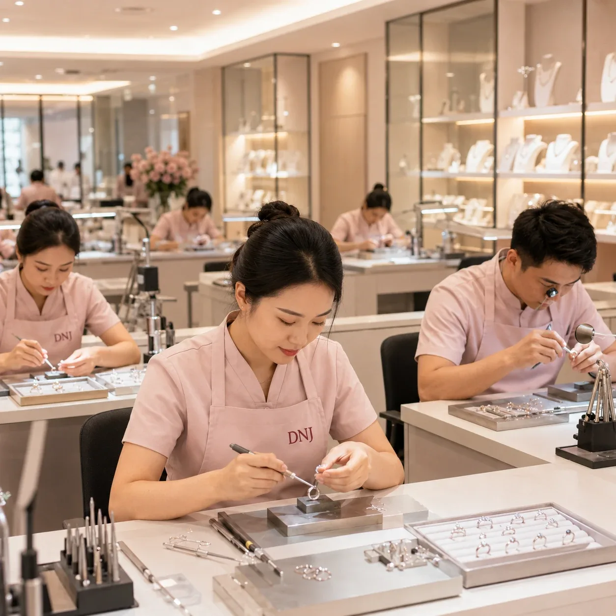 Tư vấn khách hàng tại DNJ Silver